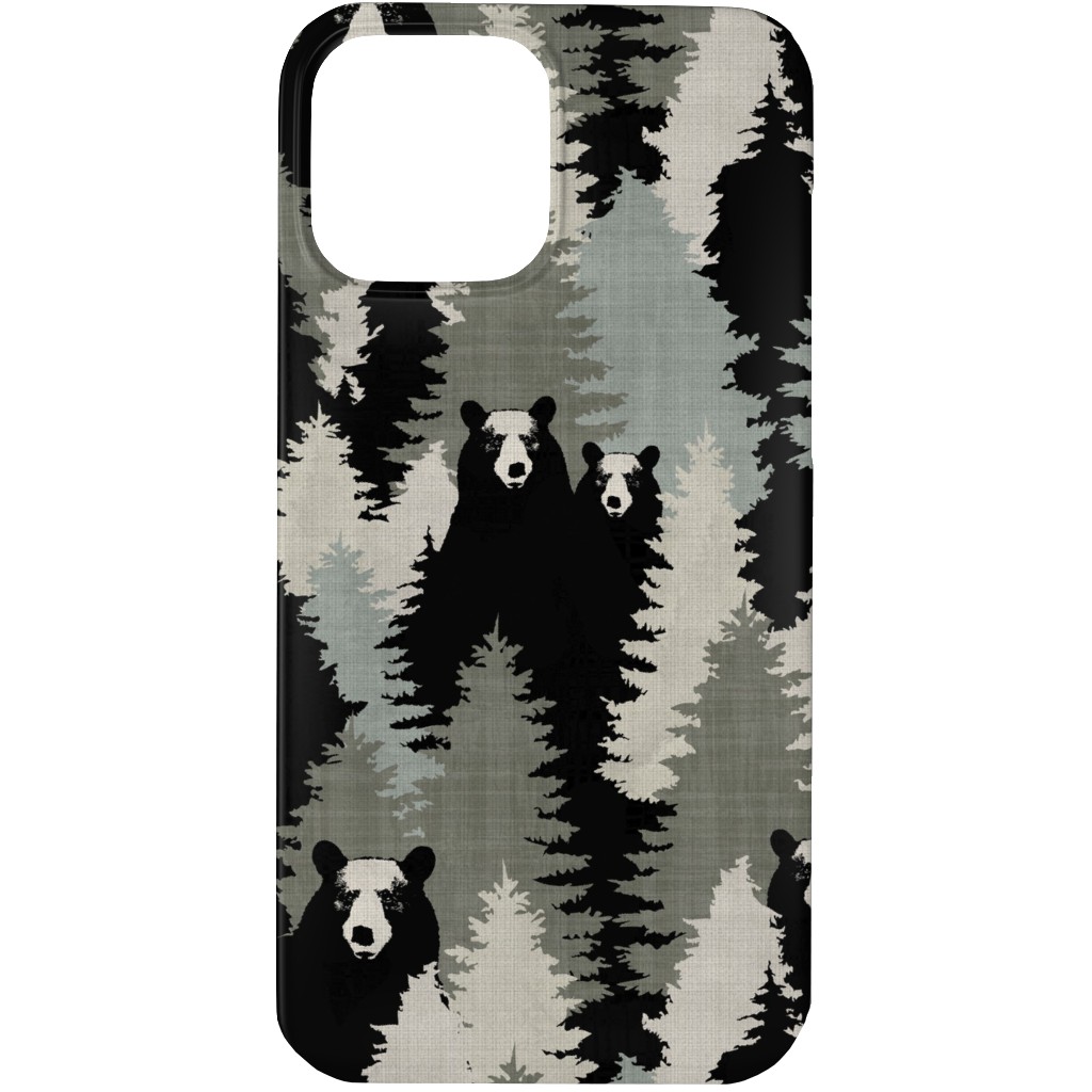 Bears Texture - Green Phone Case, Slim Case, Matte, iPhone 13 Pro Max, Green