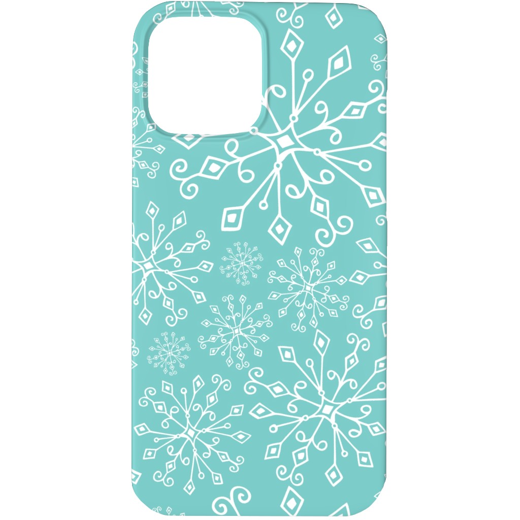Frost Snowflakes Phone Case, Slim Case, Matte, iPhone 13 Pro Max, Blue