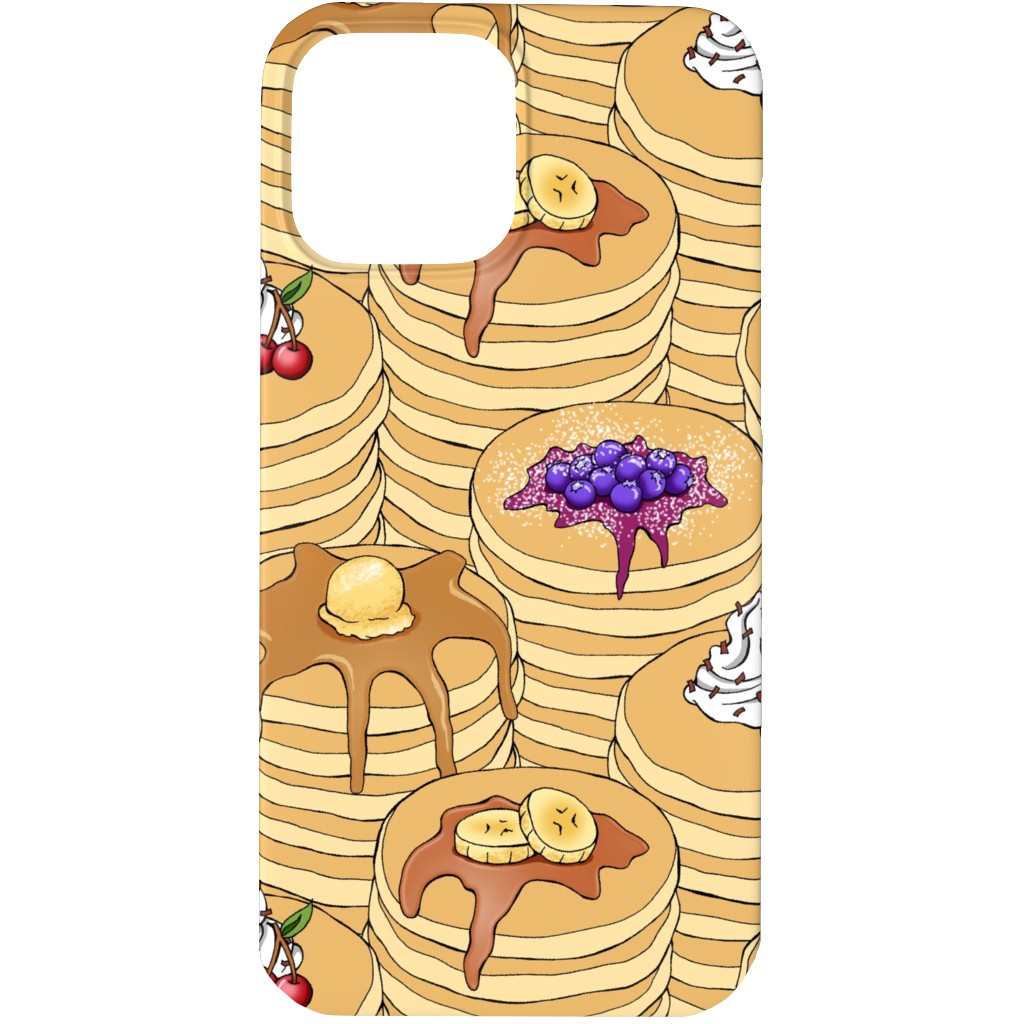 Flapjack Stack Phone Case, Slim Case, Matte, iPhone 13 Pro Max, Beige