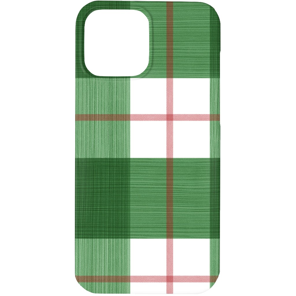 Double Plaid Phone Case, Slim Case, Matte, iPhone 13 Pro Max, Green, Avocado