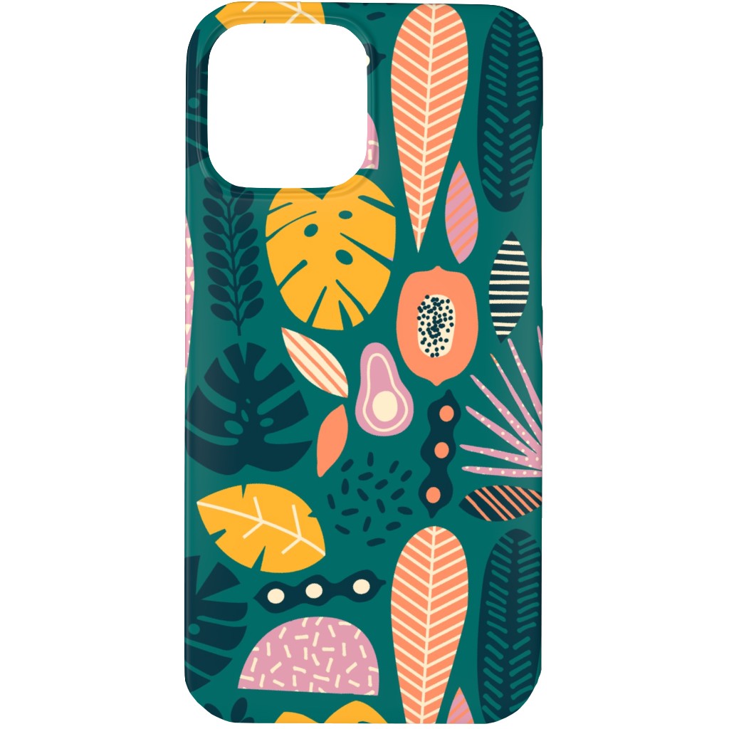 Retro Tropical Pattern Phone Case, Slim Case, Matte, iPhone 13 Pro Max, Multicolor