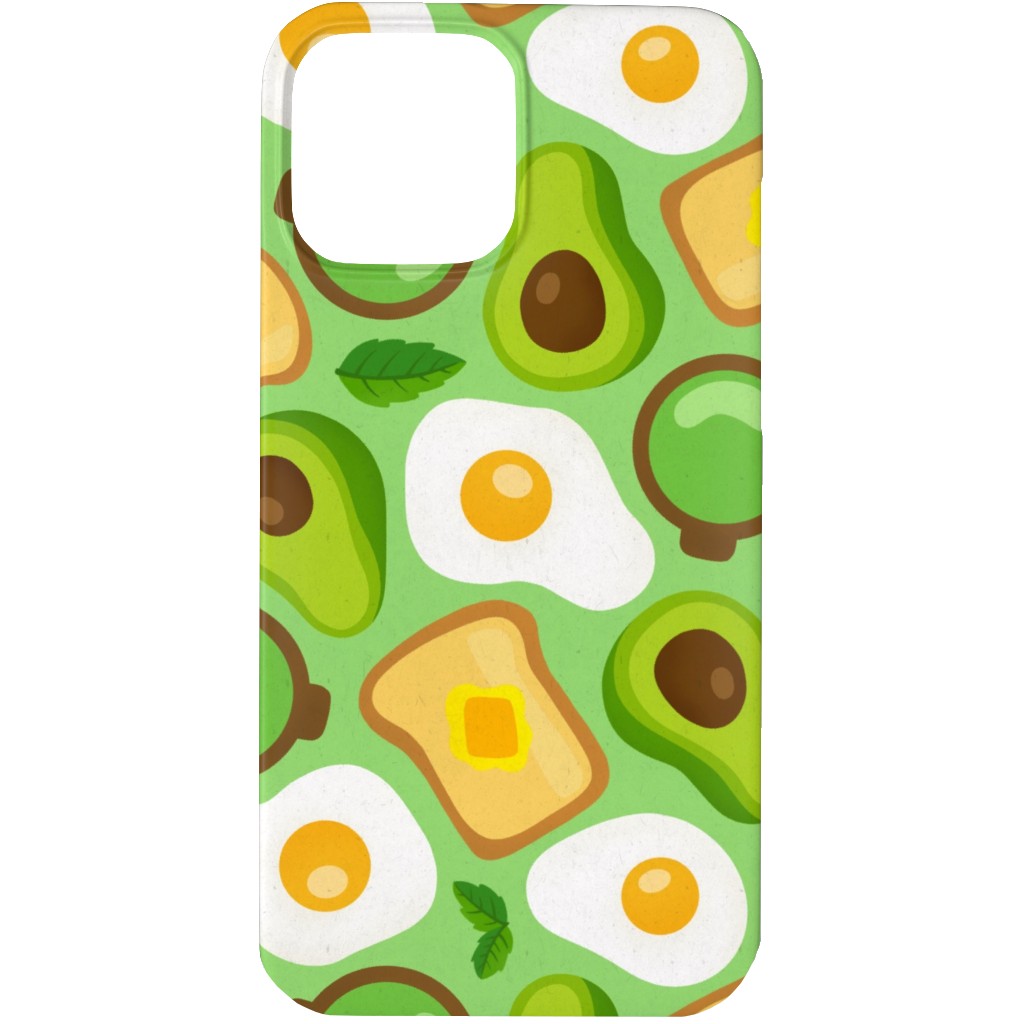 Deconstructed Avocado Toast - Green Phone Case, Silicone Liner Case, Matte, iPhone 13 Pro, Green