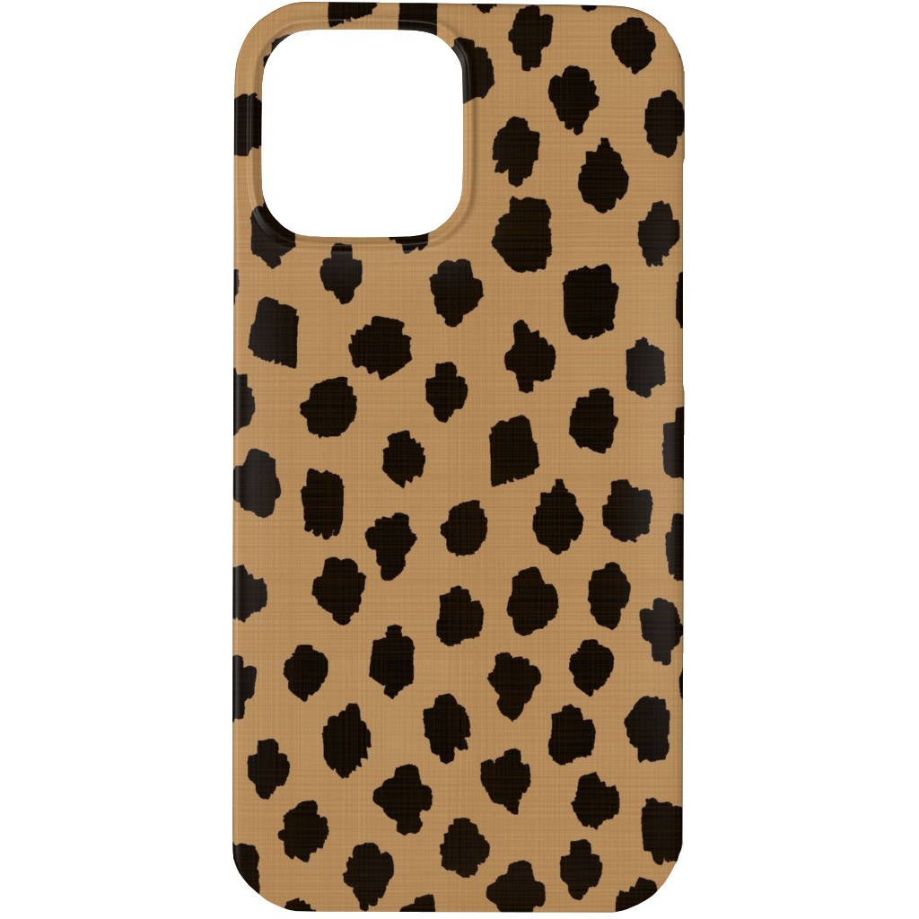 Cheetah Spots - Brown Phone Case, Silicone Liner Case, Matte, iPhone 13 Pro, Brown, Brown
