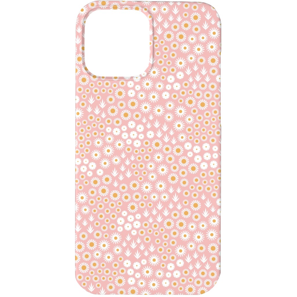 Ditsy Flowers - Pink Phone Case, Silicone Liner Case, Matte, iPhone 13 Pro, Pink