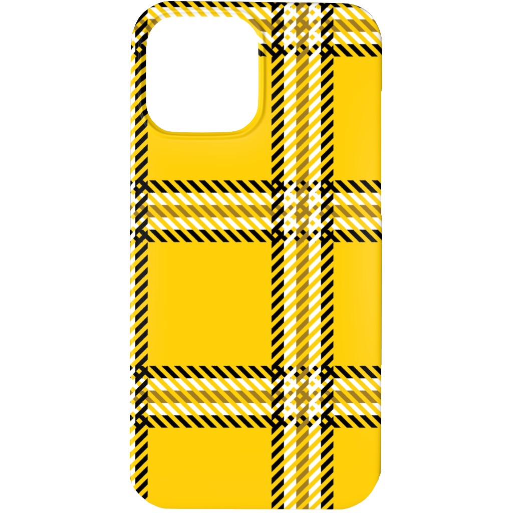 Cher's Plaid Phone Case, Silicone Liner Case, Matte, iPhone 13 Pro, Yellow