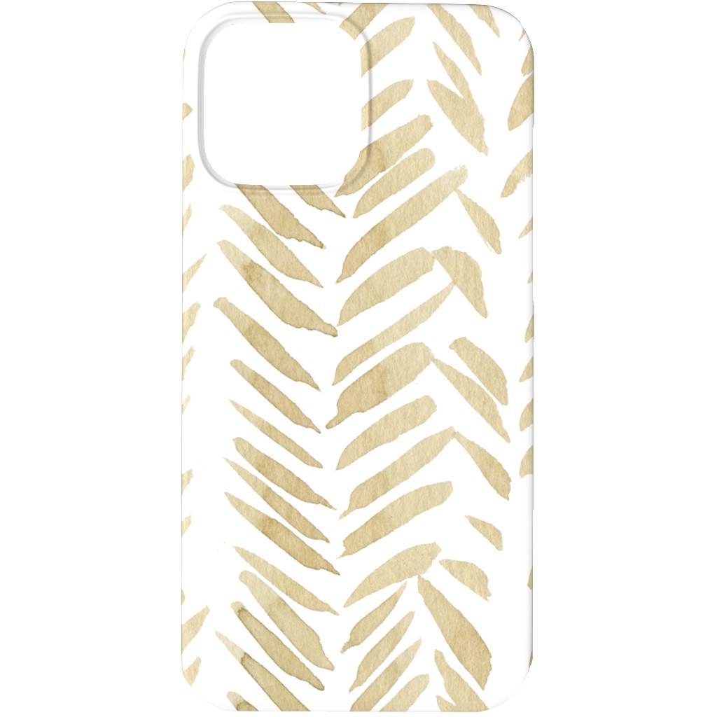Leaf - Gold Phone Case, Silicone Liner Case, Matte, iPhone 13 Pro, Yellow