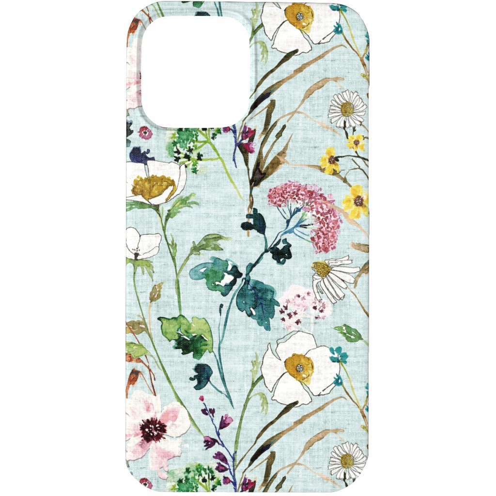 Verdure Wildflowers - Multi Phone Case, Silicone Liner Case, Matte, iPhone 13 Pro, Multicolor