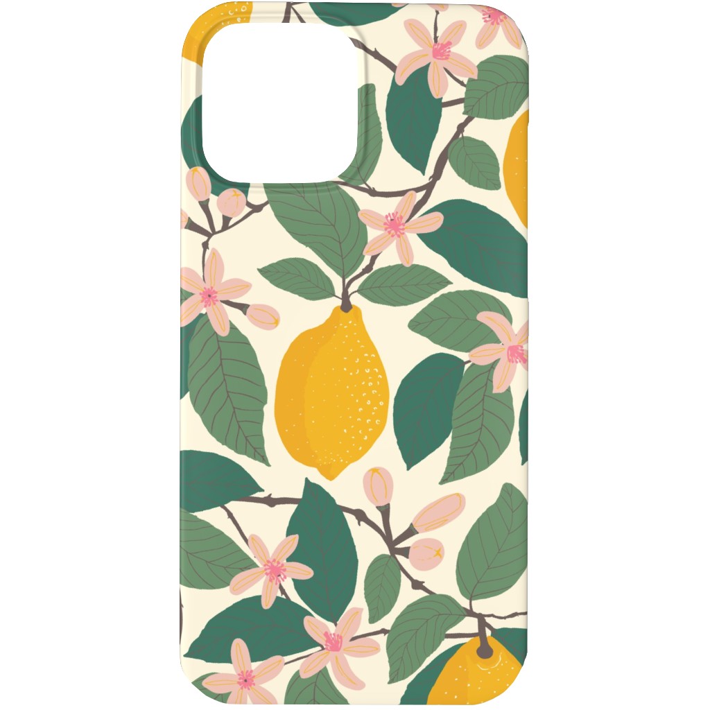 Lemon Tree - Yellow Phone Case, Slim Case, Matte, iPhone 13 Pro, Yellow