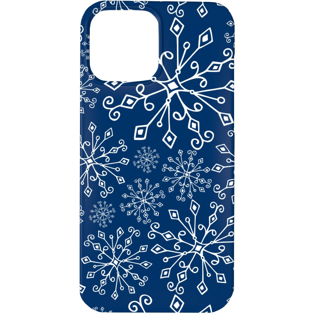 Frost Snowflakes Phone Case, Slim Case, Matte, iPhone 13 Pro, Blue