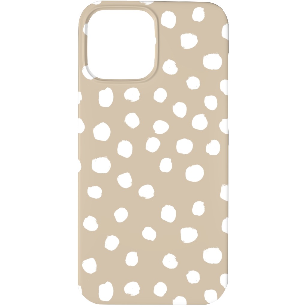 Soft Painted Dots Phone Case, Slim Case, Matte, iPhone 13 Pro, Beige, Alpaca