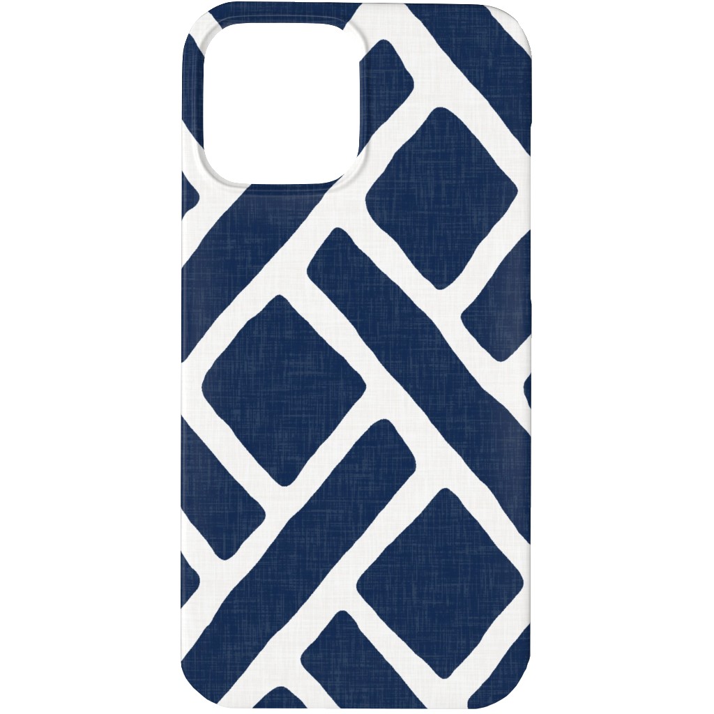 Savannah Trellis Phone Case, Slim Case, Matte, iPhone 13 Pro, Blue, Silhouette