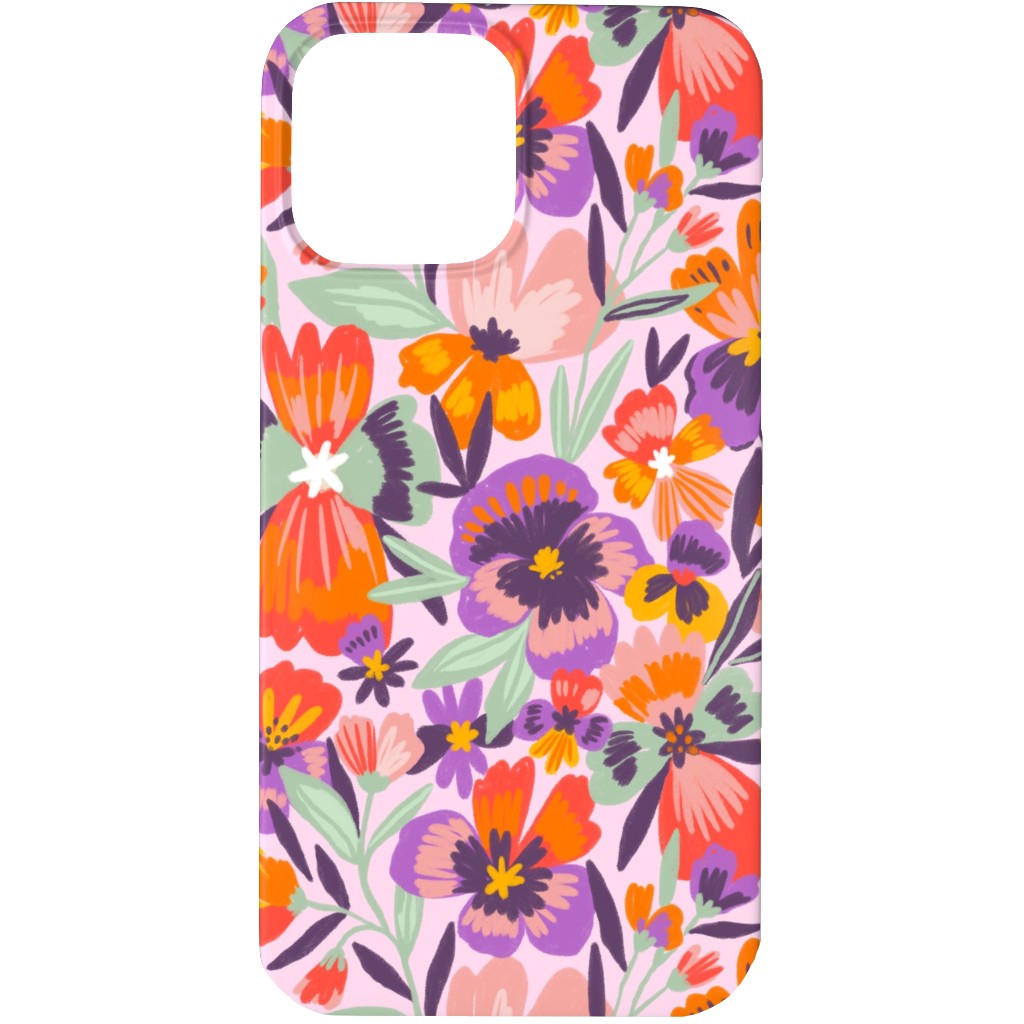 Pansies Phone Case, Slim Case, Matte, iPhone 13 Pro, Multicolor