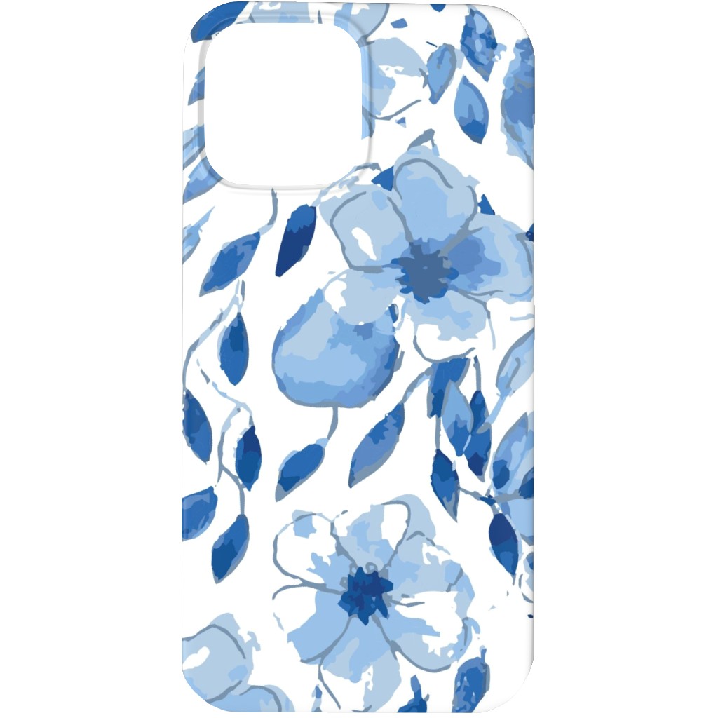 the Flow of the Garden - Blue Phone Case, Slim Case, Matte, iPhone 13 Pro, Blue