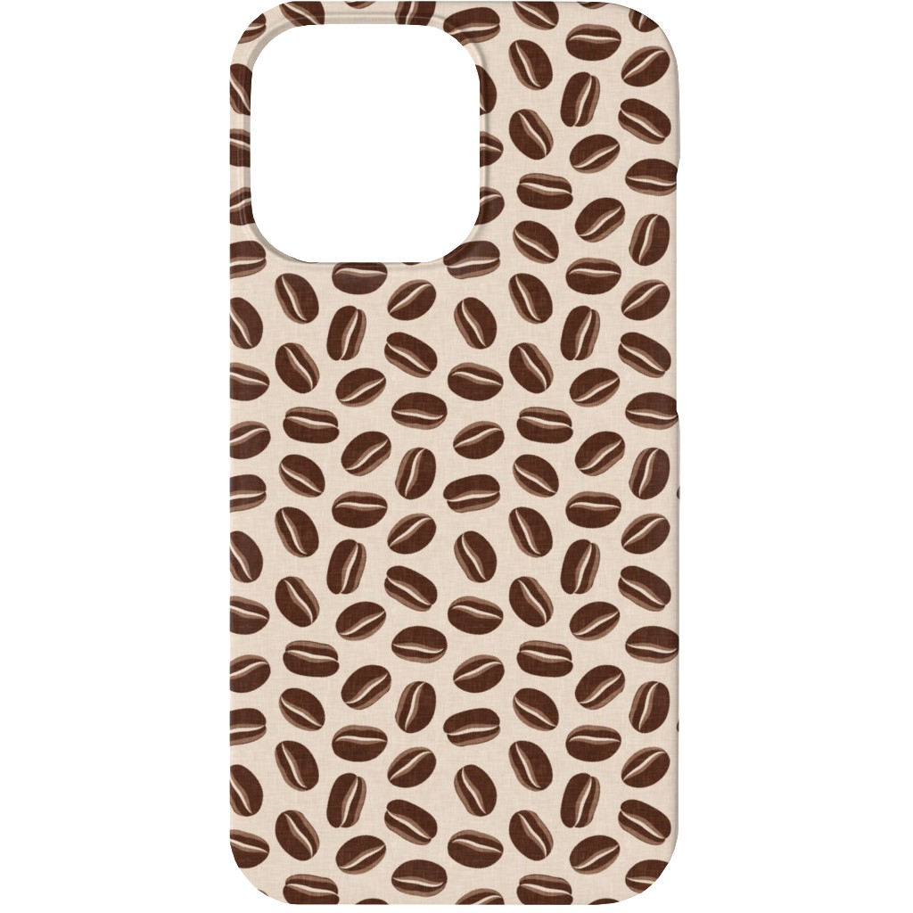 Coffee Beans - Coffee House - Beige Phone Case, Silicone Liner Case, Matte, iPhone 13, Brown