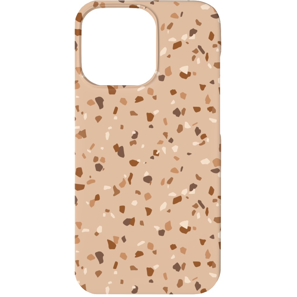 Terrazzo - Brown Phone Case, Silicone Liner Case, Matte, iPhone 13, Brown, Brown