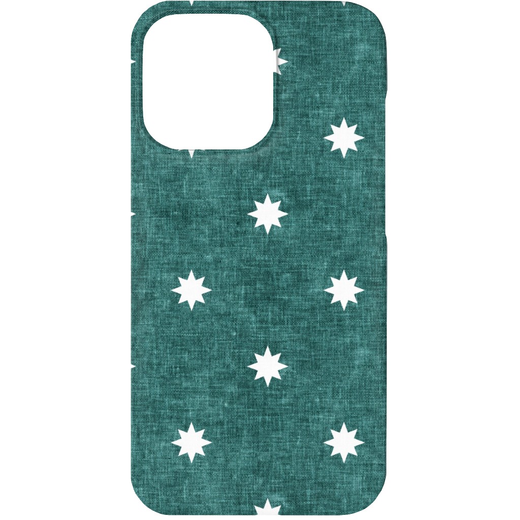 Vintage Stars Phone Case, Silicone Liner Case, Matte, iPhone 13, Green, Lake