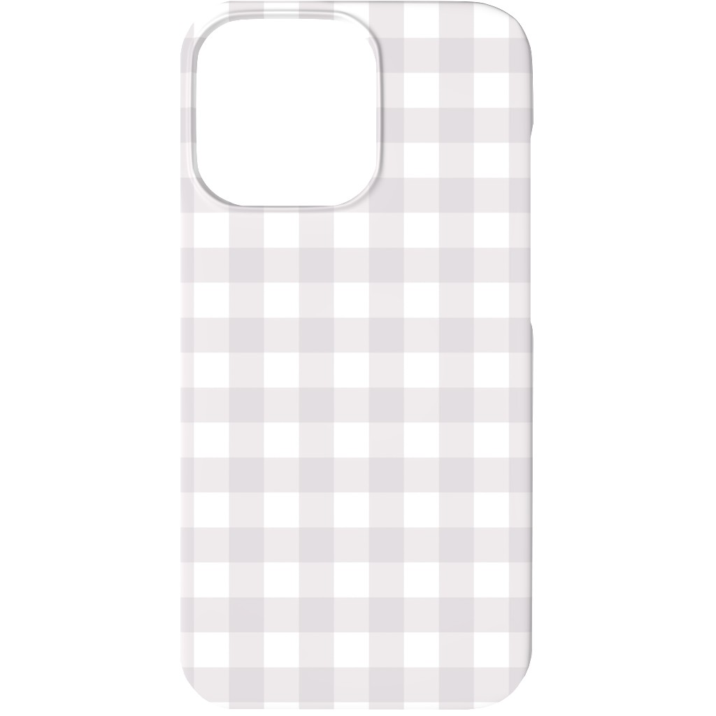 Gingham Check Phone Case, Silicone Liner Case, Matte, iPhone 13, Gray