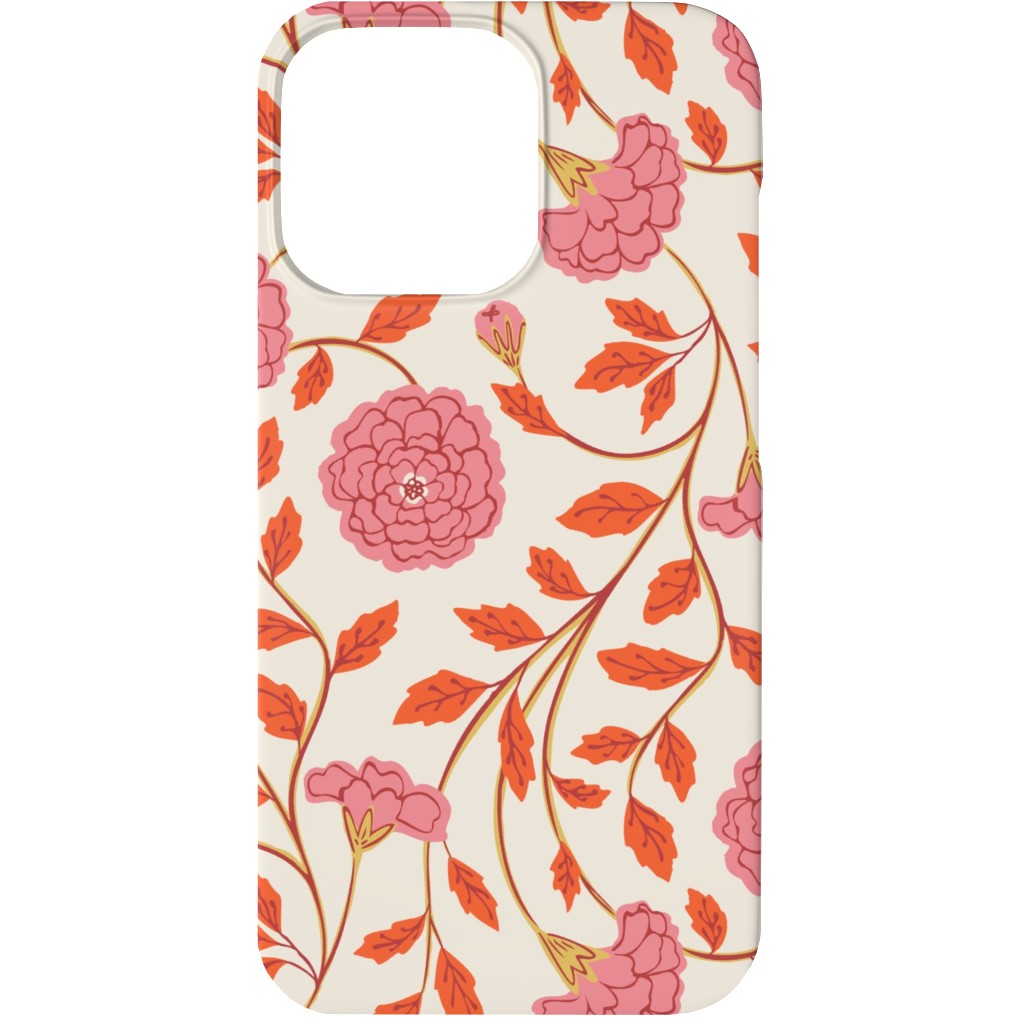 Naisha's Garden Phone Case, Silicone Liner Case, Matte, iPhone 13, Pink, Bright Pink