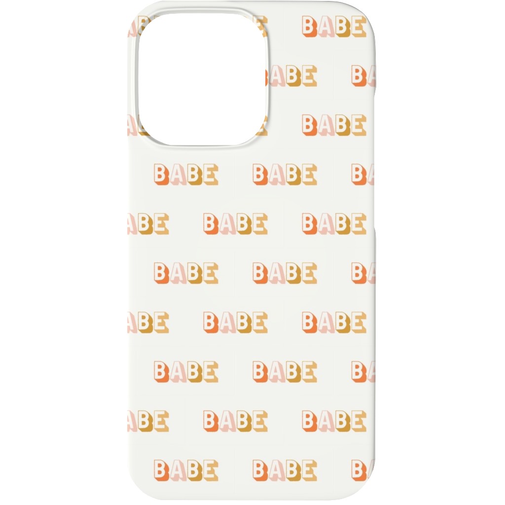 Babe - Typography - Neutral Phone Case, Silicone Liner Case, Matte, iPhone 13, Yellow