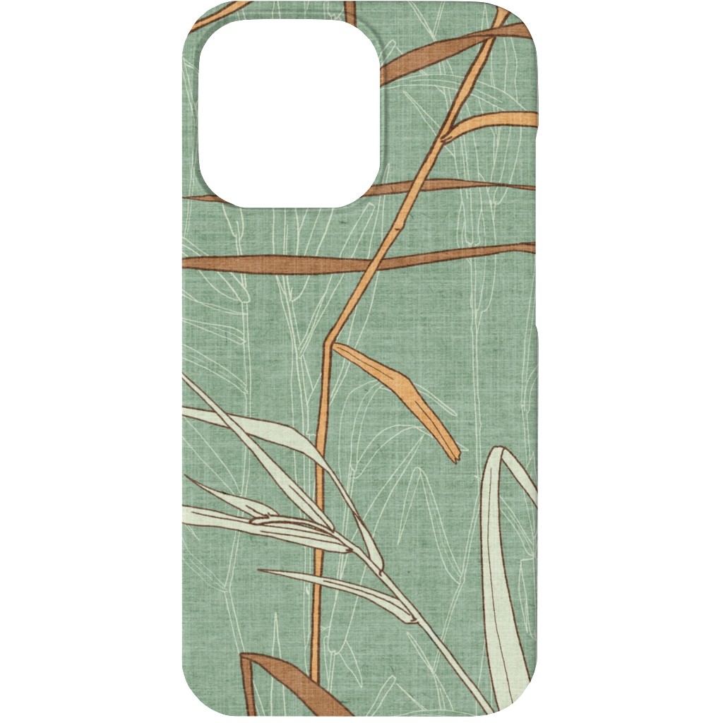 Late Summer Grasses Phone Case, Silicone Liner Case, Matte, iPhone 13, Green