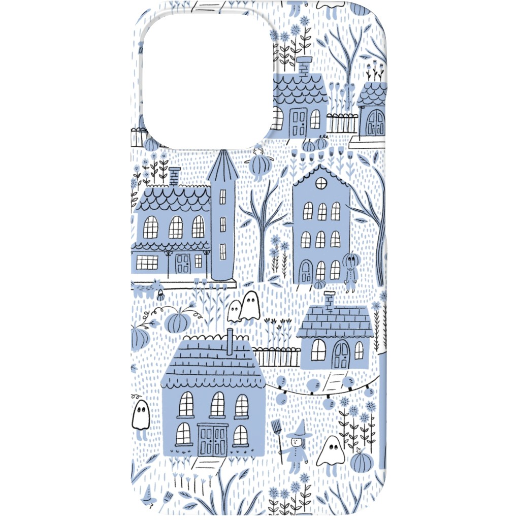 What Ghosts Around Comes Around - Blue Phone Case, Silicone Liner Case, Matte, iPhone 13, Blue