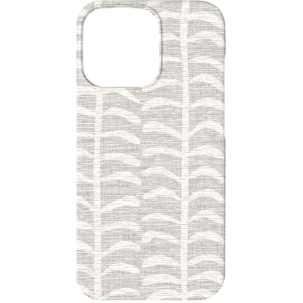 Grasscloth Vine - Neutral Phone Case, Silicone Liner Case, Matte, iPhone 13, Gray