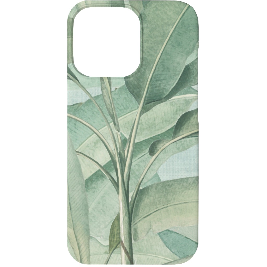 Lush Tropical Leaves Phone Case, Silicone Liner Case, Matte, iPhone 13, Green