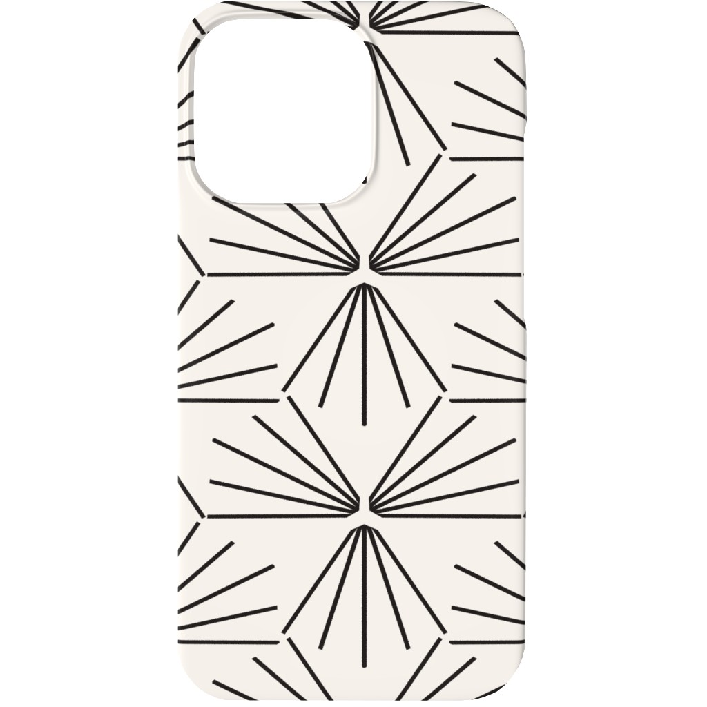 Sun Tile - Black & Off White Phone Case, Silicone Liner Case, Matte, iPhone 13, Beige