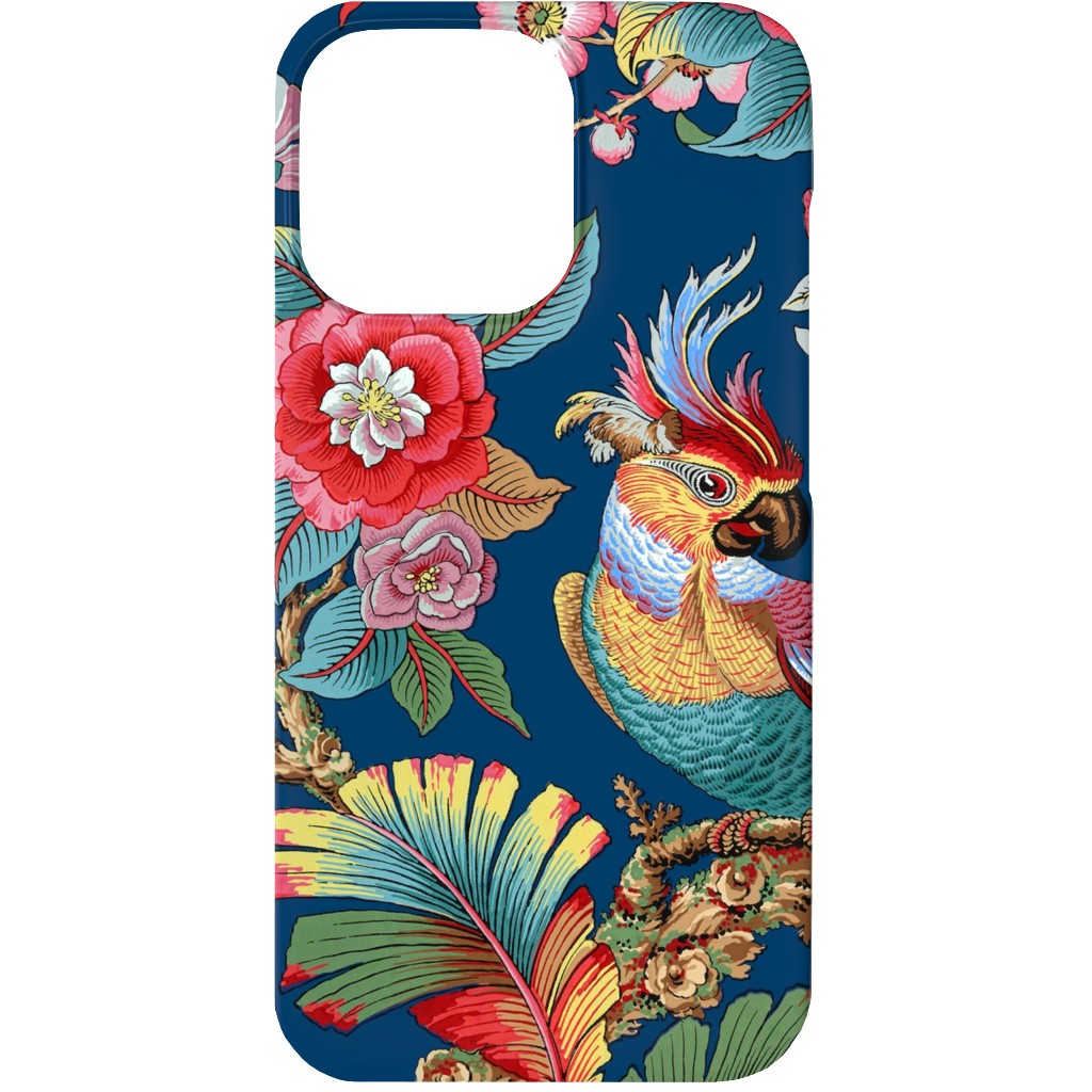 Edwardian Parrot - Bright Phone Case, Silicone Liner Case, Matte, iPhone 13, Multicolor