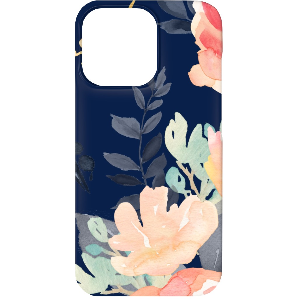 Watercolor Florals Phone Case, Silicone Liner Case, Matte, iPhone 13, Multicolor