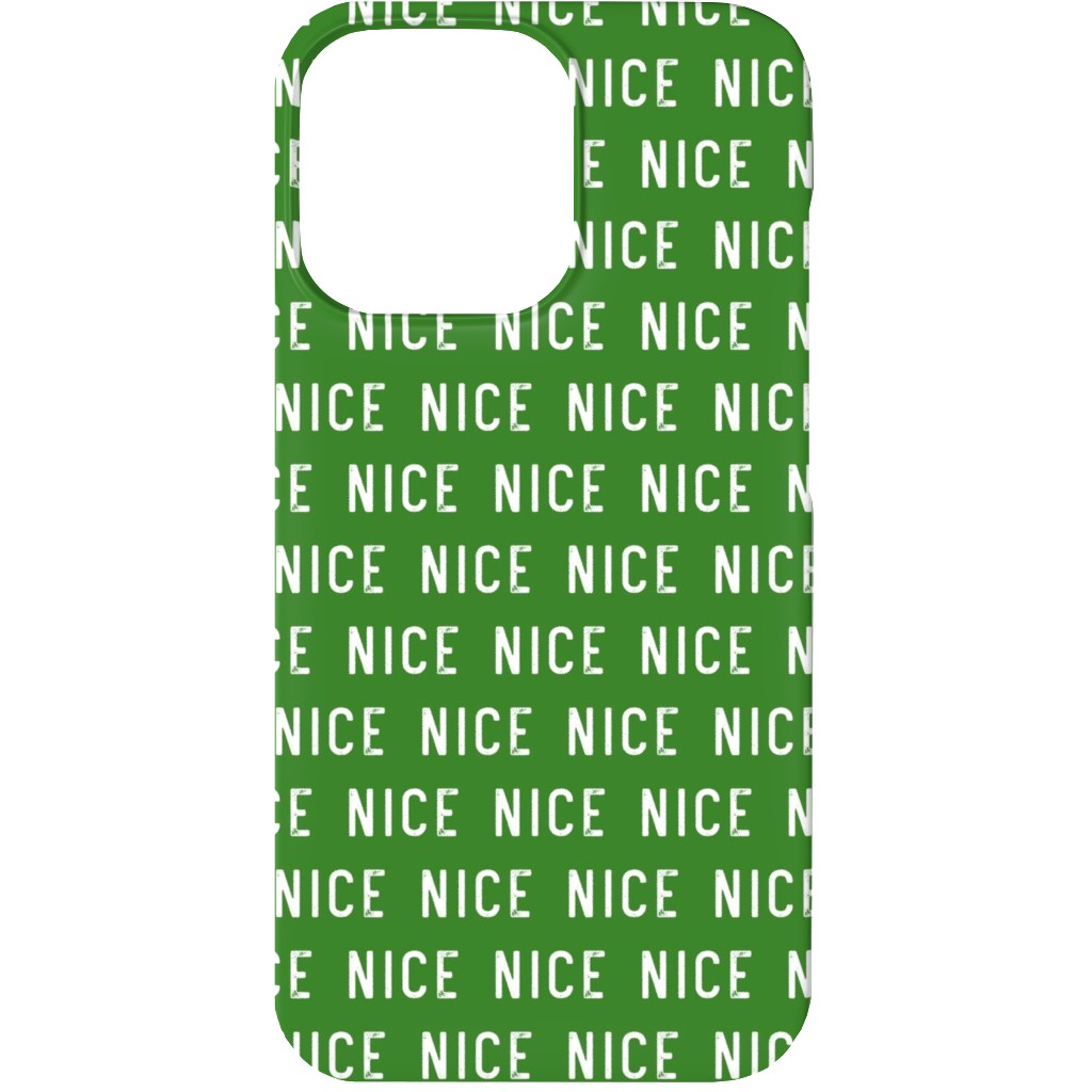 Nice - Green Phone Case, Silicone Liner Case, Matte, iPhone 13, Green