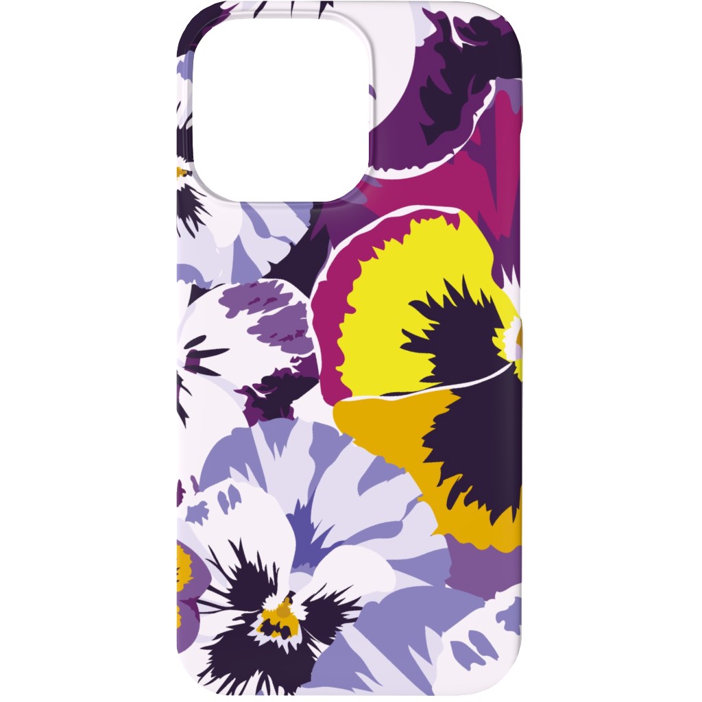 Pansy By Numbers - Purple Phone Case, Silicone Liner Case, Matte, iPhone 13, Purple