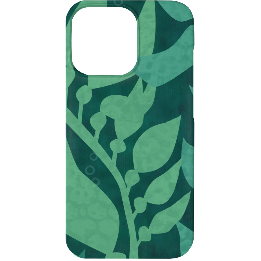 Mermaid Wonderland Kelp - Green Phone Case, Silicone Liner Case, Matte, iPhone 13, Green, Classic Green