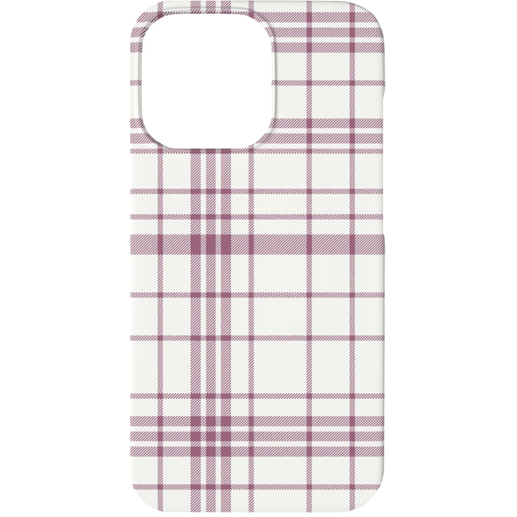 Tartan Check Phone Case, Silicone Liner Case, Matte, iPhone 13, Purple, Pomegranate
