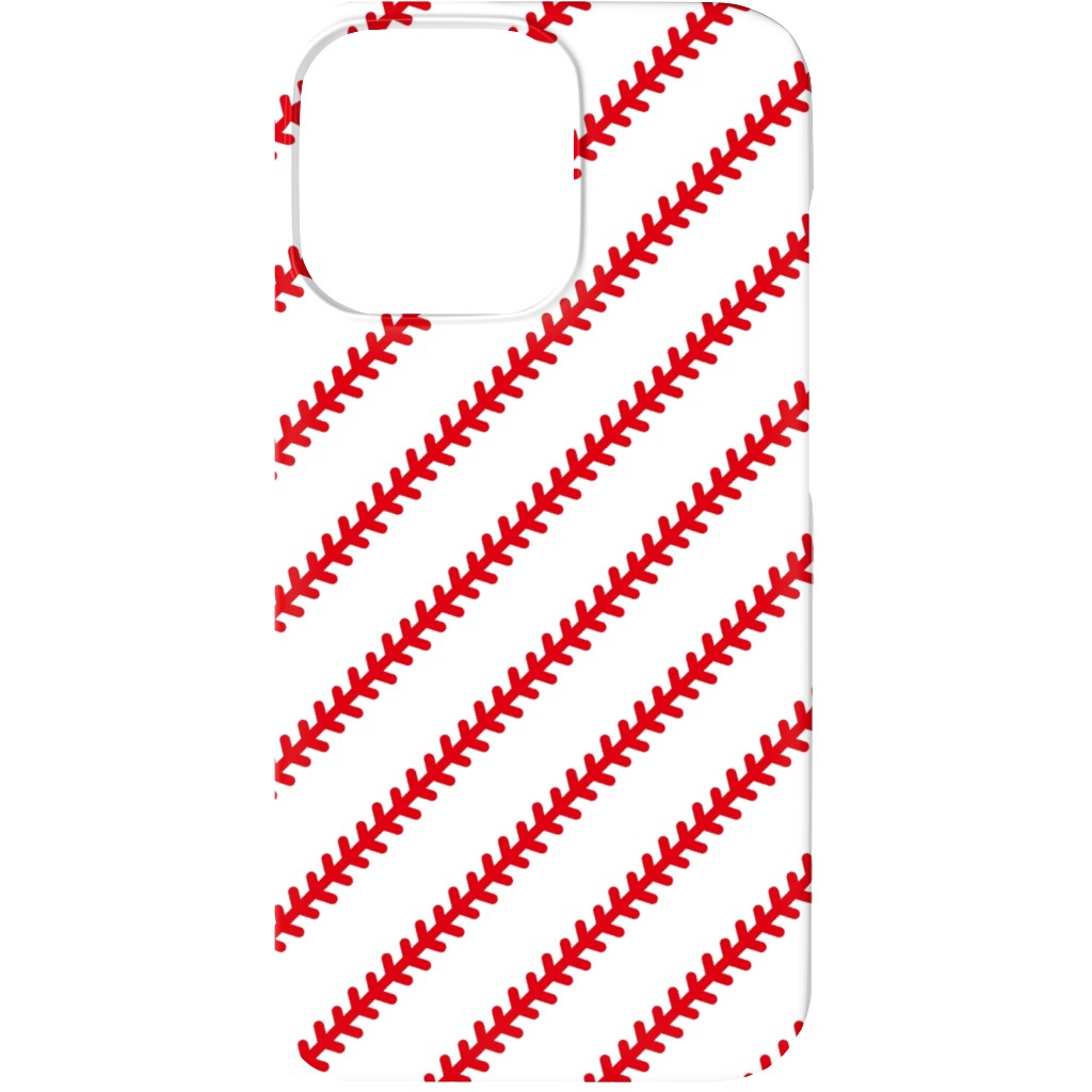 Baseball Stitch - Baseball - White Phone Case, Silicone Liner Case, Matte, iPhone 13, Red, Red