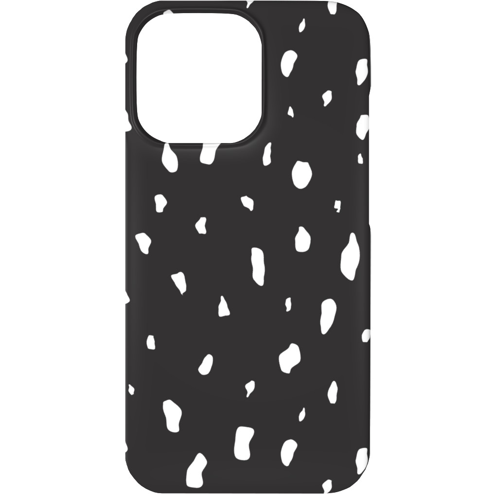 Chipped - Black and White Phone Case, Silicone Liner Case, Matte, iPhone 13, Black