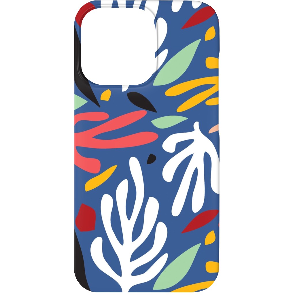 Matisse Style Leaves - Multi Phone Case, Slim Case, Matte, iPhone 13, Multicolor