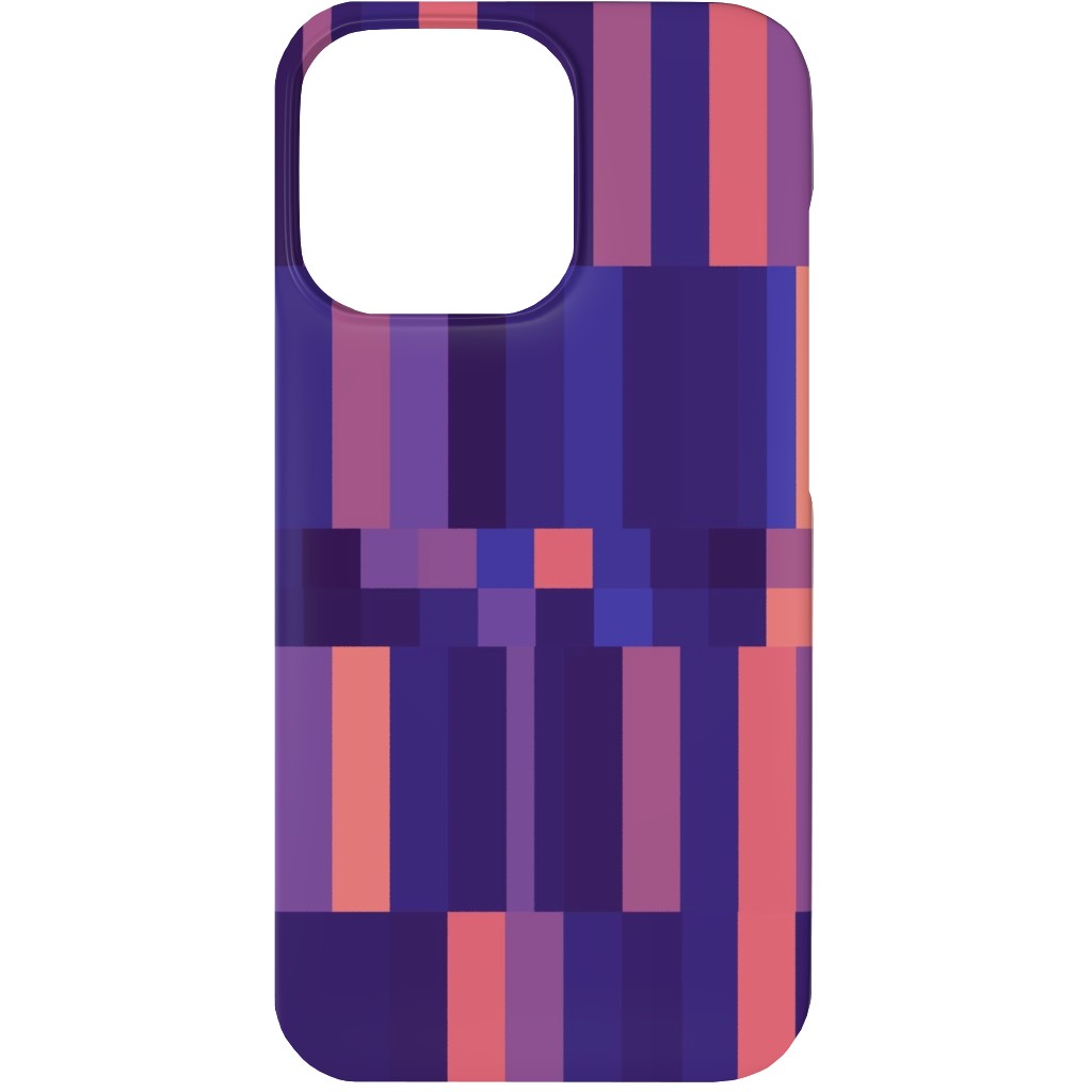 Stipe and Square - Dark Phone Case, Slim Case, Matte, iPhone 13, Purple