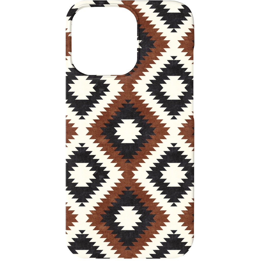 Aztec - Neutrals Phone Case, Slim Case, Matte, iPhone 13, Brown, Brown
