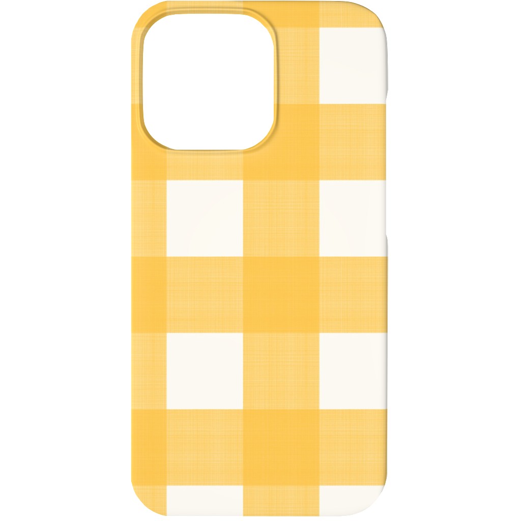 Cross Hatch Plaid Phone Case, Slim Case, Matte, iPhone 13, Orange, Mango