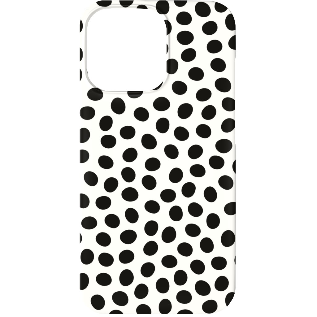 Dots - Black and White Phone Case, Slim Case, Matte, iPhone 13, White