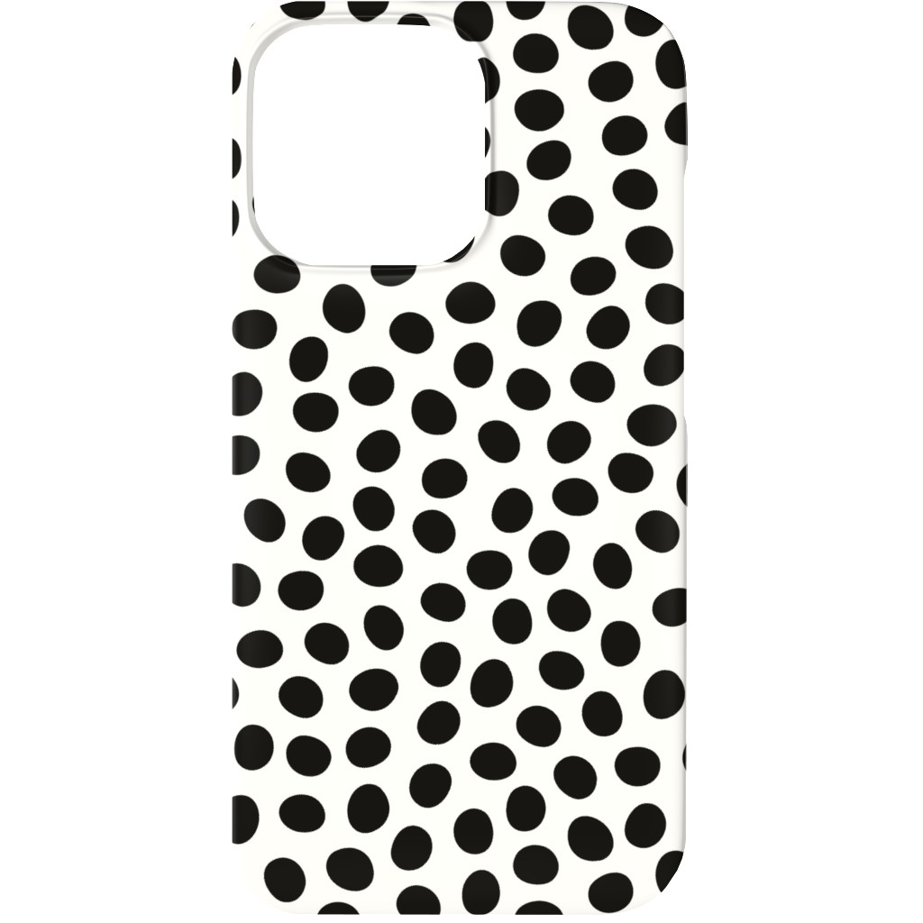 Dots - Black and White Phone Case, Slim Case, Matte, iPhone 13, White, White