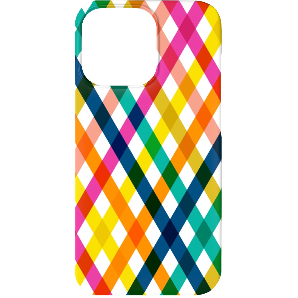 Birchdale Gingham Plaid - Multi Phone Case, Slim Case, Matte, iPhone 13, Multicolor