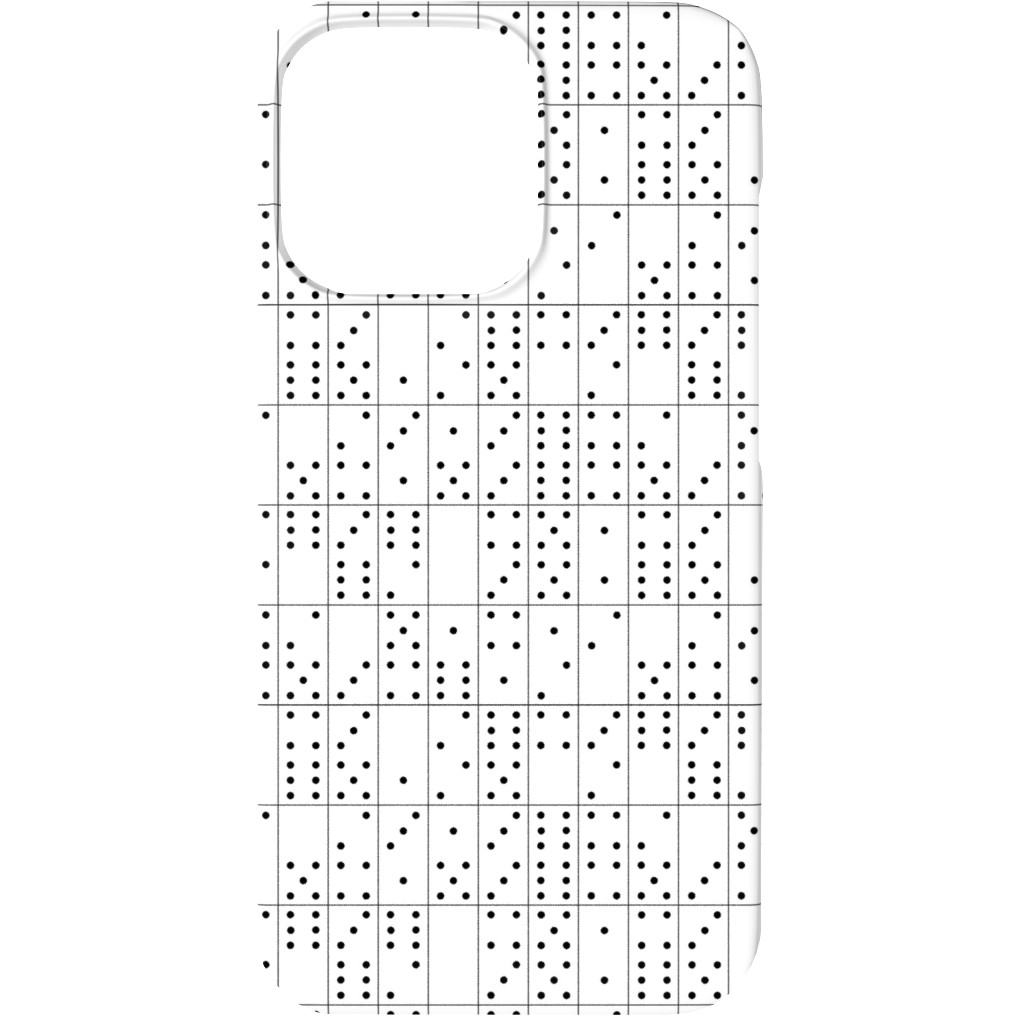 Domino Universe - Black and White Phone Case, Slim Case, Matte, iPhone 13, White