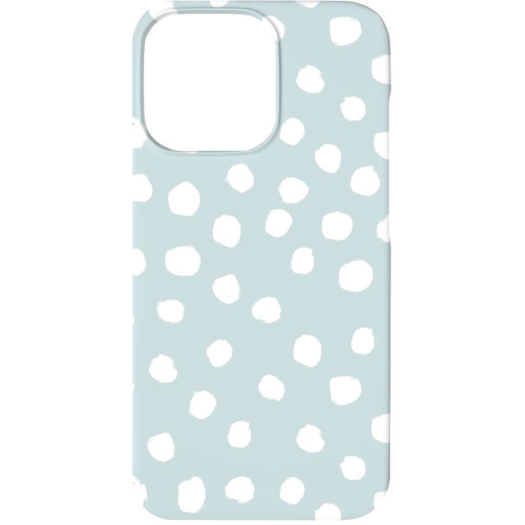 Soft Painted Dots Phone Case, Slim Case, Matte, iPhone 13, Blue