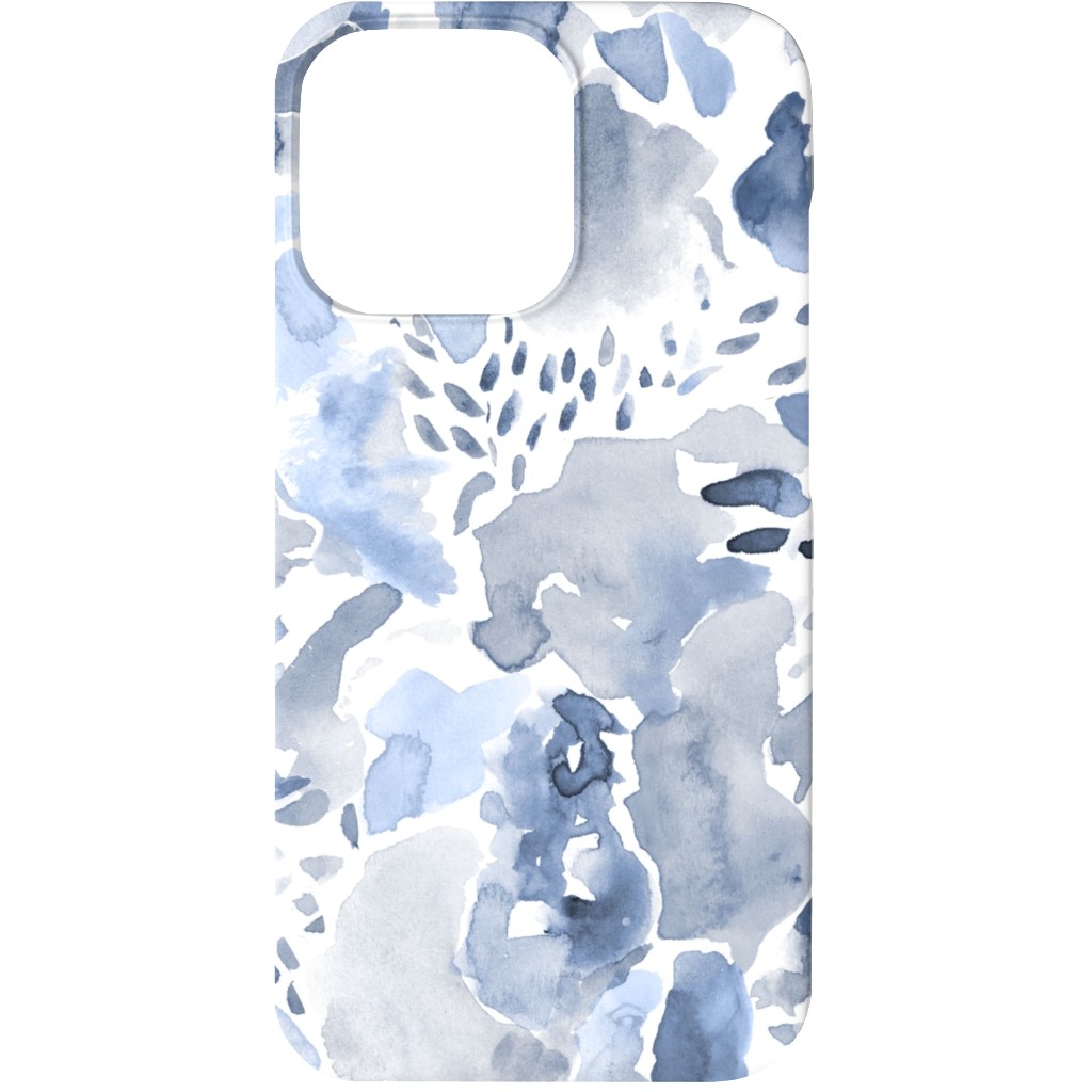 Happy Abstract Watercolor Phone Case, Slim Case, Matte, iPhone 13, Blue