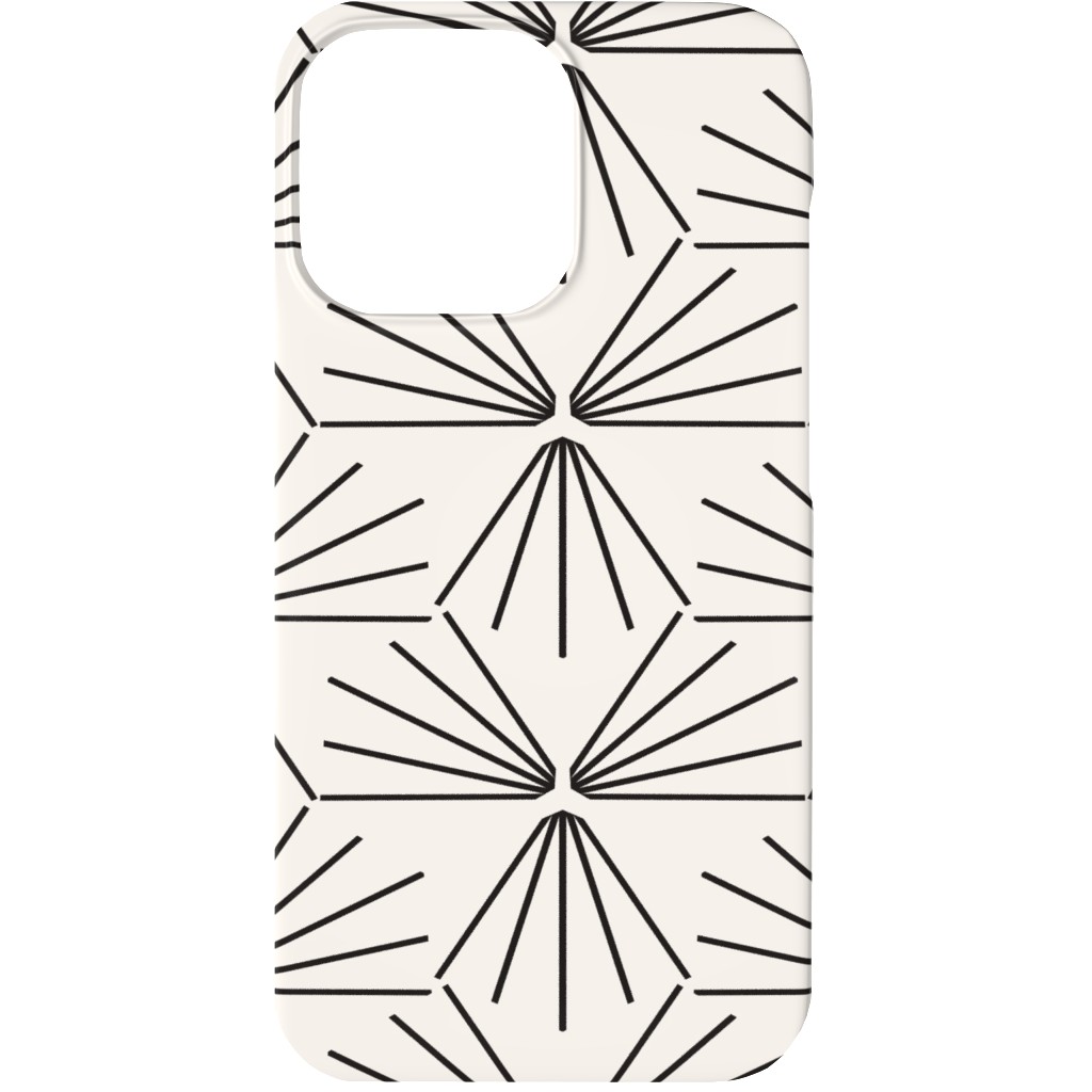 Sun Tile - Black & Off White Phone Case, Slim Case, Matte, iPhone 13, Beige