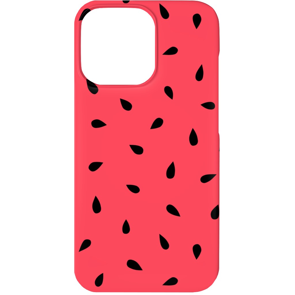 Watermelon Fruit Seeds Phone Case, Slim Case, Matte, iPhone 13, Red, Red