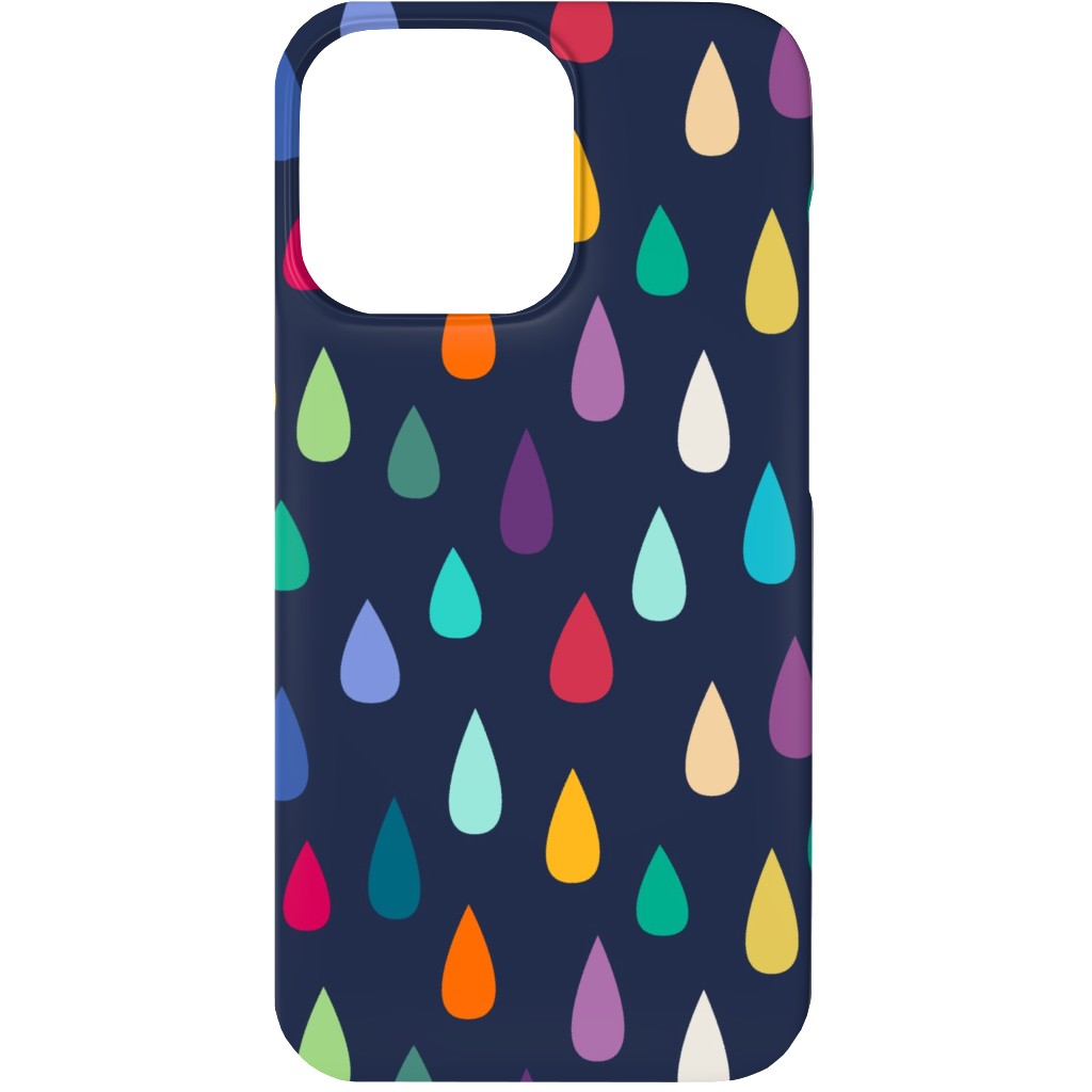 Raindrops - Multi Phone Case, Slim Case, Matte, iPhone 13, Multicolor