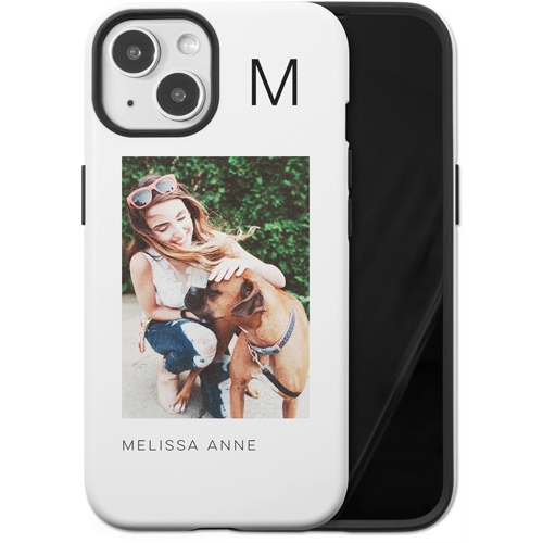 Gallery of One Initial iPhone Case, Silicone Liner Case, Matte, iPhone 14, Multicolor, multi